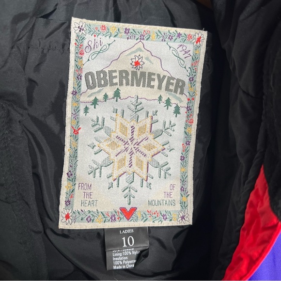 Obermeyer Savannah Purple Embroidered Alpine Snow Ski Jacket - Picture 7 of 9